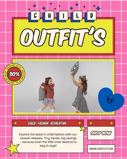 Fashion Brand Children Item Sale Instagram Pos