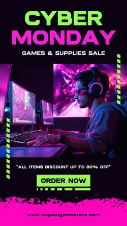 Cyber Monday Games Sale Instagram Post