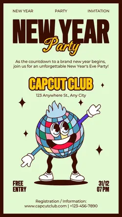 New Year Party Invitation Instagram Story