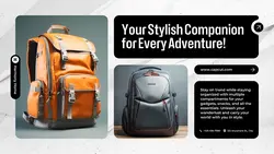 Fashion Backpack Product Display Twitter Post