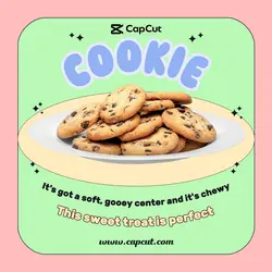 Food and Beverage Cookie Colorful Instagram Post