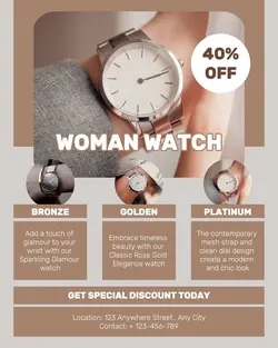 Fashion Woman Watch Display
