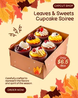 Food Autumn Cupcake Sale Instagram Portrait