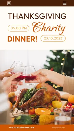 Thanksgiving Charity Dinner Instagram Story
