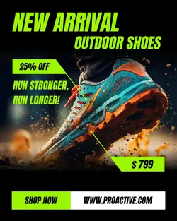 Fashion Outdoor Shoes Promotion Instagram Portrait
