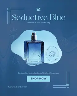 Beauty and Personal Care Parfum Blue Minimalist