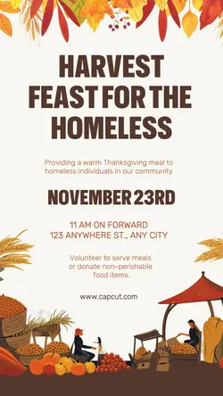 Thanksgiving Charity Event Tiktok Post