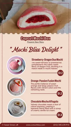 Food Mochi New Menu Pricelist Instagram Story