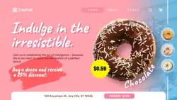 Donut Advertisement Website Page - Business