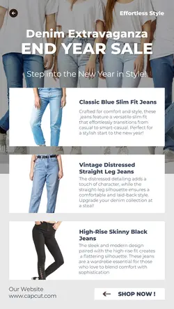 Fashion Jeans Sale Instagram Story
