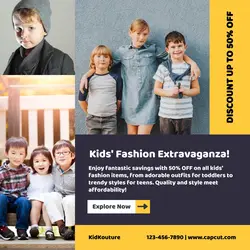 Fashion kid promotion instagram post