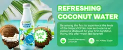 E-commerce Coconut Water Product Detail Page Green Minimalist
