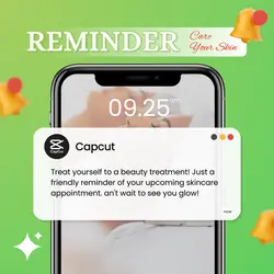 Reminder Beauty Care Banner Alarm Beauty and Personal Care Instagram Post