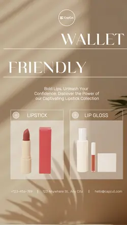 Beauty lipstick Branding Minimalist