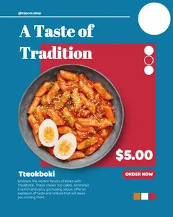 Tteokboki korean food promotion instagram post