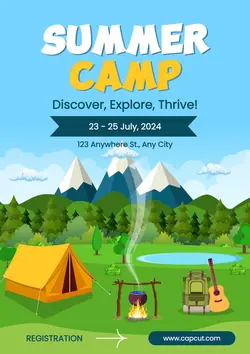 Non-marketing Campus Event Summer Camp Ilustration
