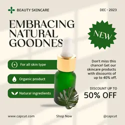 Natural Skincare Promotion Instagram Post