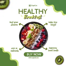Healthy Breakfast Product Display Instagram Post
