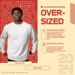 Fashion oversized promotion instagram post