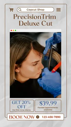Personal Care Hair Cut Salon Promotion Instagram Story