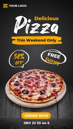 Fast Food Delicious Pizza Template