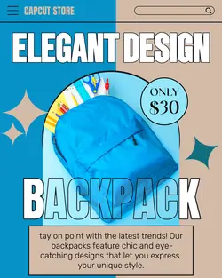 Fashion Industry Accessory Backpack Promotion Instagram portrait