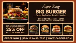 tasty burger menu twitter post