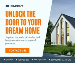 Blue Modern Real Estate Facebook Post