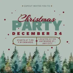 Christmas Party Invitation Poster