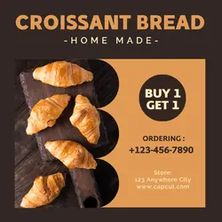 Croissant Bread Instagram Post
