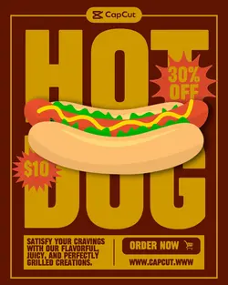 Food Hot Dog Promotion Instagram Portrait