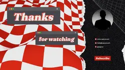 Non-marketing Youtube Endscreen Trendy Checkered Thanks for Watching