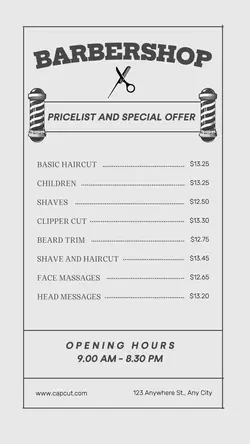 BARBERSHOP DISPLAY PROMOTION INSTAGRAM STORY