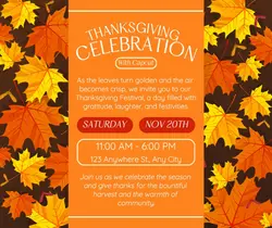 Thanksgiving Festival Invitation Facebook Post