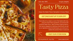 Tasty Pizza Food Promotion Twitter Post Minimalist