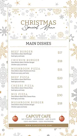 CHRISTMAS MENU EDITION