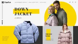 Clothing๏ผDown jacket Display Minimalist
