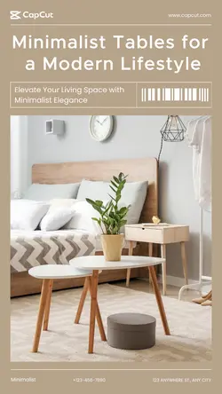 Minimalist table display product instagram stories