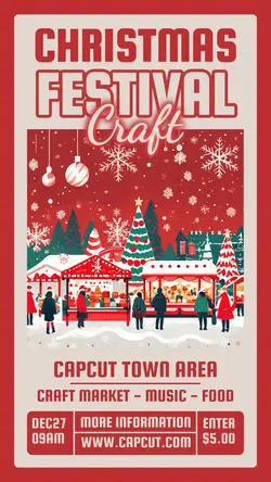 Christmas Craft Festival Instagram Story