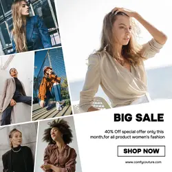 Fashion Woman Big Sale Promotion