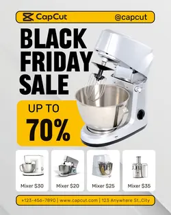 Black Friday Sale Kitchen Mixer Instagram Post