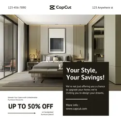 Interior design promotion instagram post
