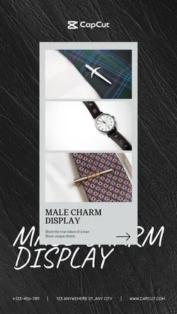 Jewelty Watch and tie clip Display Minimalist