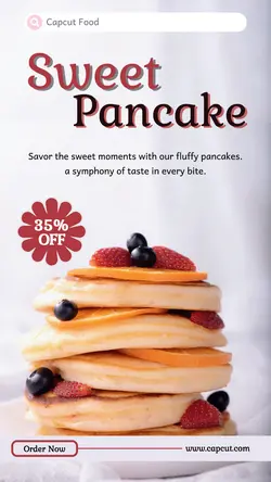 Promotion - Food - Sweet Pancake Strawberry Blueberry