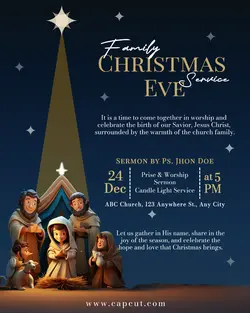 Christmas Church Service Invitation Instagram Post