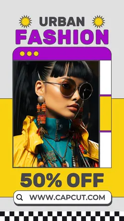 Urban fashion promotion instagram story