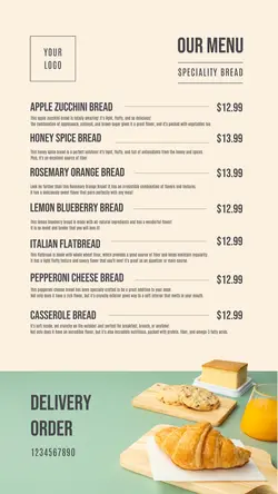 Bakery Menu Instagram Story