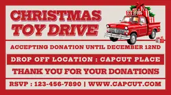 Christmas Toy Drive Invitation Facebook Ad