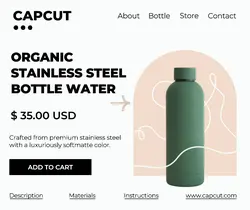bottle water product display for facebook post