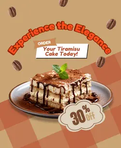 Tiramisu Cake Promotion Instagram Post